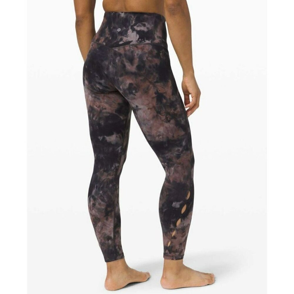 Lululemon Unlimit High-Rise Tight 25" *Keyhole Diamond Dye Graphite Size 2 EUC